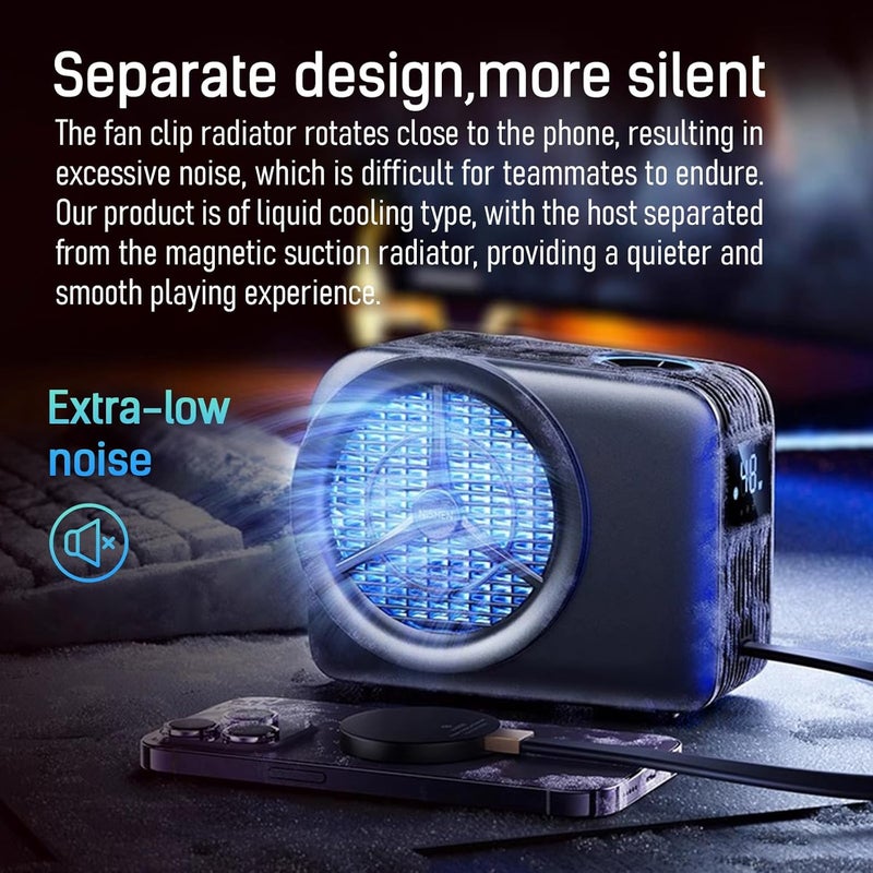 VALUEAGLE Magnetic Phone Cooler, ipad Cooler for Gaming,Live Streaming, Freeze in 15s, noiseless Cooling,for Phone/Tablet/iPad (Support Wireless Charging) - Image 3